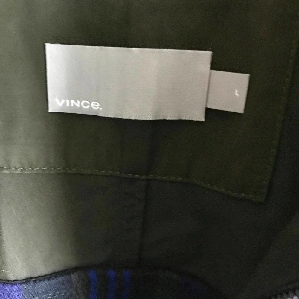 Vince Mixed Media Hoodie Jacket Urban Green NWTS - Picture 8 of 12
